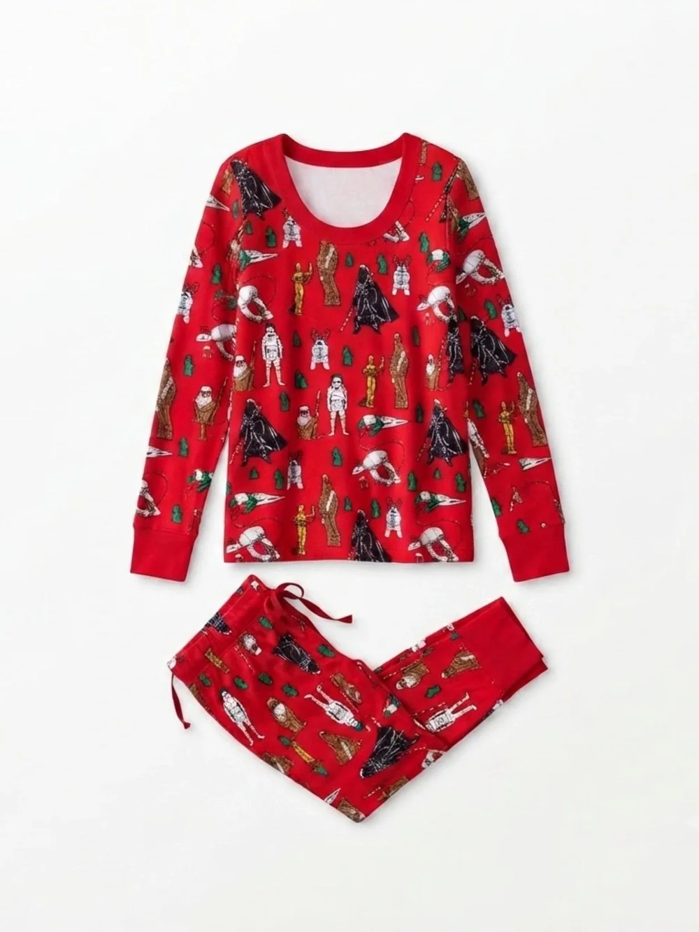 Hanna Andersson Star Wars Pajama Set - Red Holiday Print - Top XXL / Pants XL